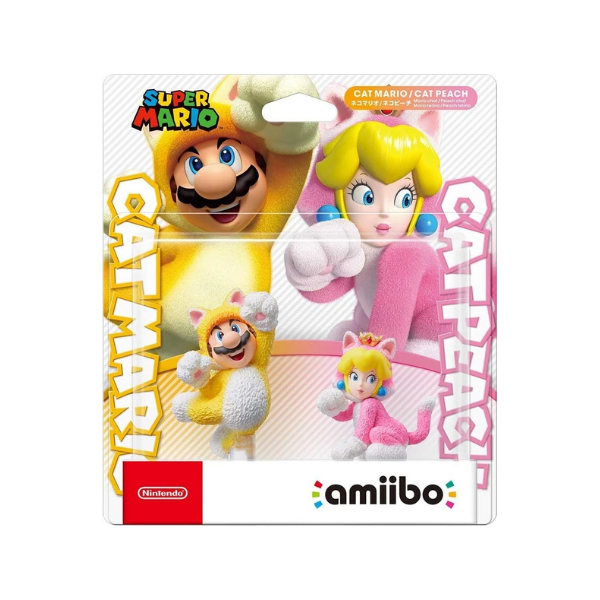 Cat Mario and Cat Peach Double Pack amiibo (Super Mario Collection)
