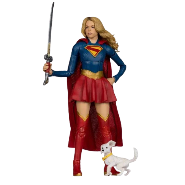 DC Multiverse Deluxe Theatrical Edition Supergirl and Baby Krypto 7-Inch Scale Action Figure