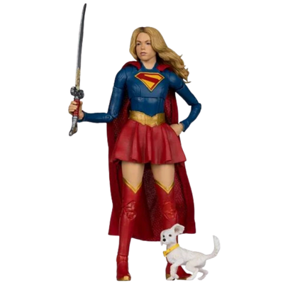 DC Multiverse Deluxe Theatrical Edition Supergirl and Baby Krypto 7-Inch Scale Action Figure