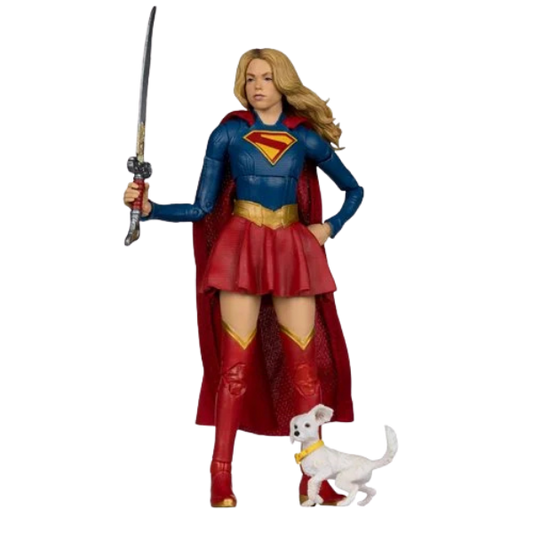 DC Multiverse Deluxe Theatrical Edition Supergirl and Baby Krypto 7-Inch Scale Action Figure