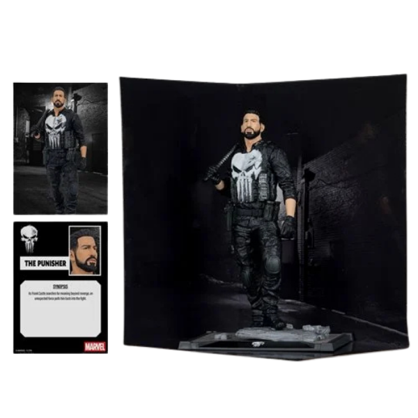 Marvel Studios Wave 1 Spider-Man: Brand New Day Punisher Posed Figure with Scene