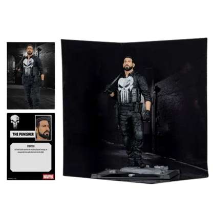 Marvel Studios Wave 1 Spider-Man: Brand New Day Punisher Posed Figure with Scene