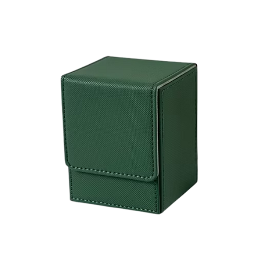 Magnetic Flip-Top Card Storage Box (Green)