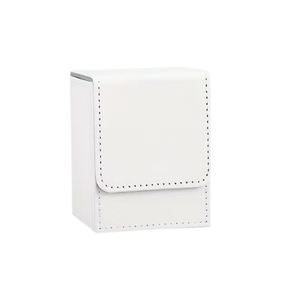Magnetic Flip-Top Card Storage Box (White)