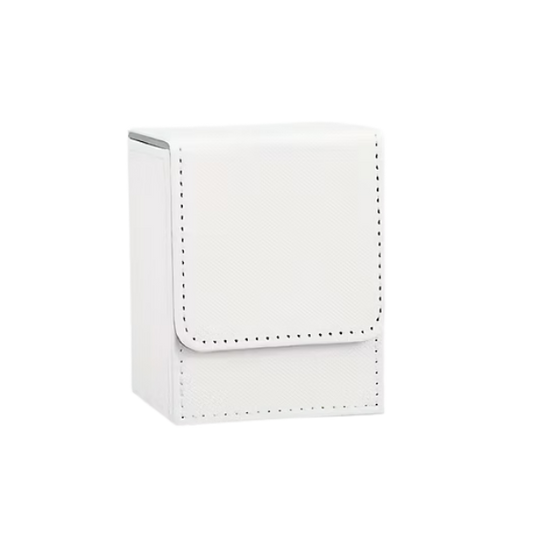 Magnetic Flip-Top Card Storage Box (White)