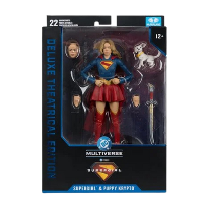DC Multiverse Deluxe Theatrical Edition Supergirl and Baby Krypto 7-Inch Scale Action Figure