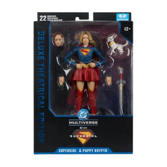 DC Multiverse Deluxe Theatrical Edition Supergirl and Baby Krypto 7-Inch Scale Action Figure